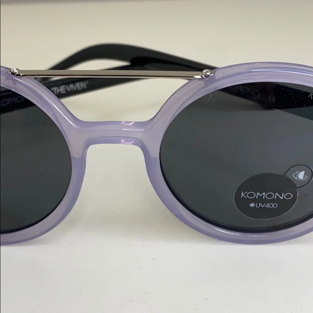 Komono Girl's Sunglasses Round Purple Black NEW